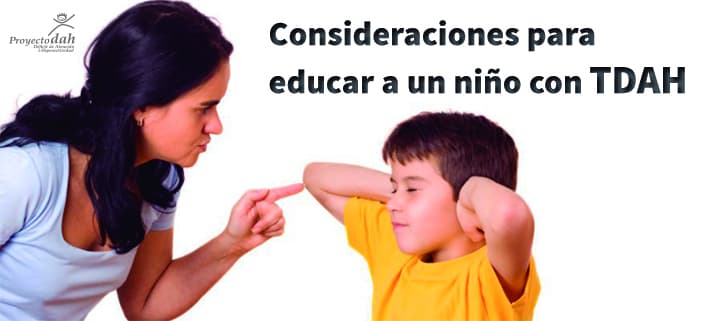 Consideraciones para educar a un niño con TDAH